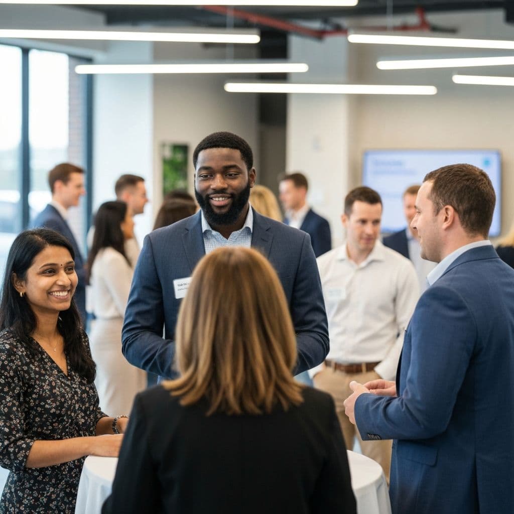 Local business owners networking