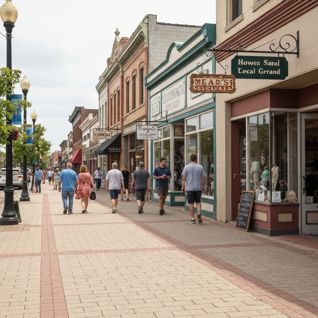 Thriving local business district